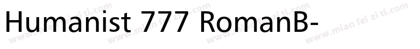 Humanist 777 RomanB字体转换